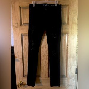 Black Distressed Skinny Jeans